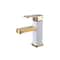 Luxury Gold Bathroom Faucet Stainless Steel Square Mixer Tap 5