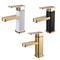 Luxury Gold Bathroom Faucet Stainless Steel Square Mixer Tap 4