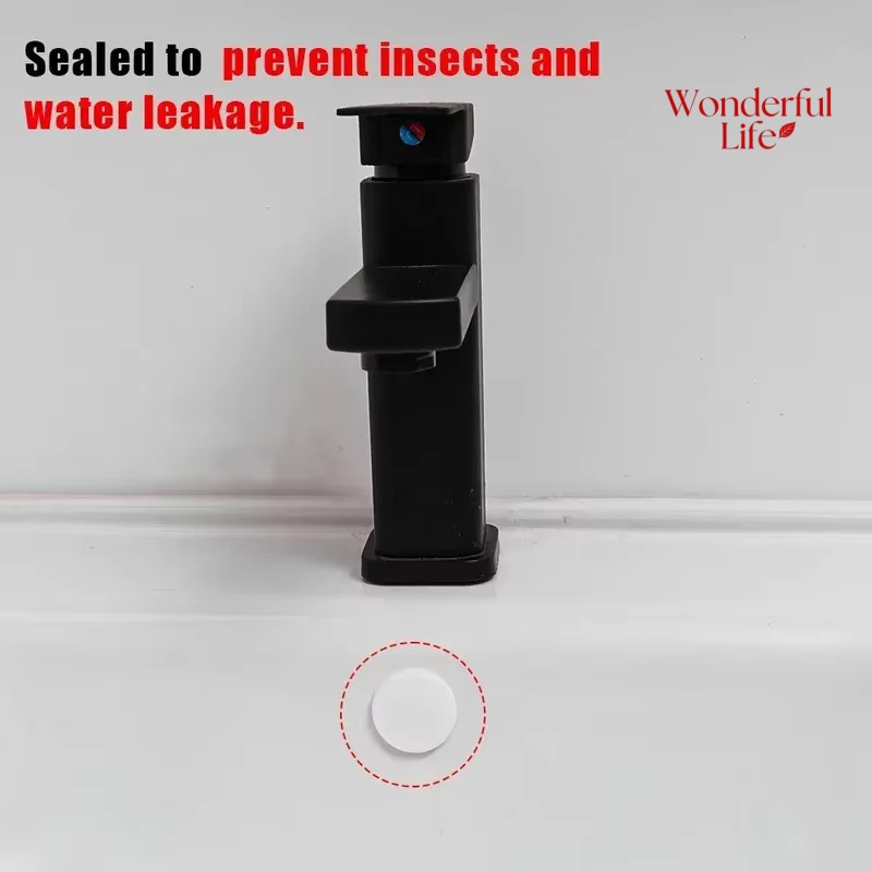 Universal Sink Overflow Cover Plug Leak Proof Sink Overflow Cover For Bathroom Kitchen Tub 2