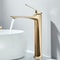 Modern Bathroom Sink Faucet Single Lever Deck Mounted Mixer Tap In Matte Gold Finishes 3