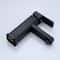 Matte Black Bathroom Faucet Hot Cold Mixer Tap Square Deck Mounted Basin Faucet 4