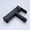 Matte Black Bathroom Faucet Hot Cold Mixer Tap Square Deck Mounted Basin Faucet 4
