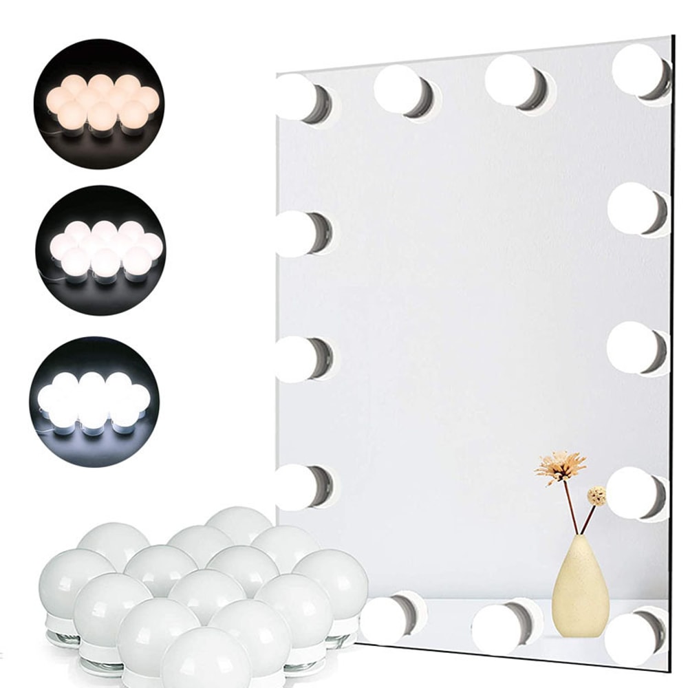 Hollywood LED Vanity Mirror Lights Stick On Kit With Dimmable Color Modes USB Powered 0
