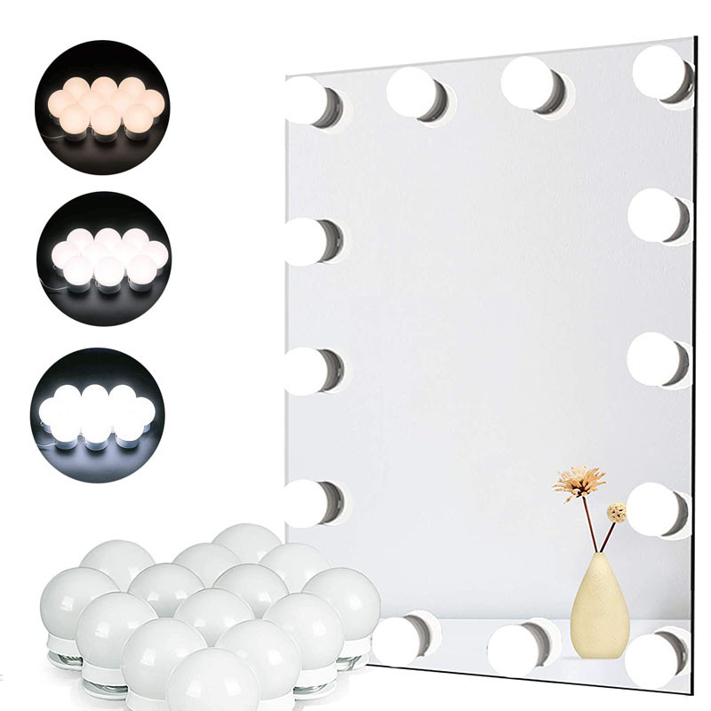 Hollywood LED Vanity Mirror Lights Stick On Kit With Dimmable Color Modes USB Powered 0