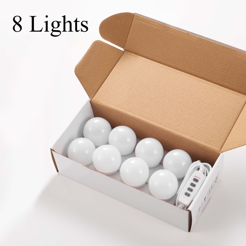 Hollywood LED Vanity Mirror Lights Stick On Kit With Dimmable Color Modes USB Powered 6