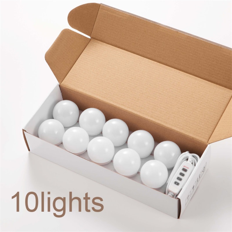 Hollywood LED Vanity Mirror Lights Stick On Kit With Dimmable Color Modes USB Powered 7