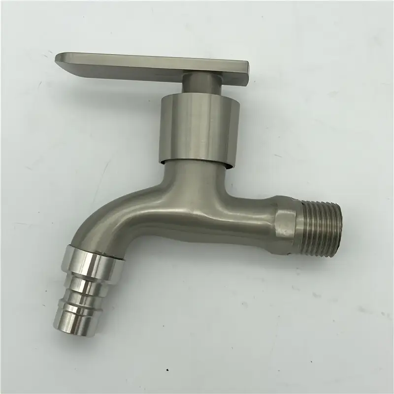 Stainless Steel Dual Outlet Faucet With Ceramic Valve For Bathroom And Utility Use 1