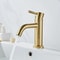 Modern Brushed Gold Bathroom Faucet Stainless Steel Basin Mixer Tap with Hot & Cold Control