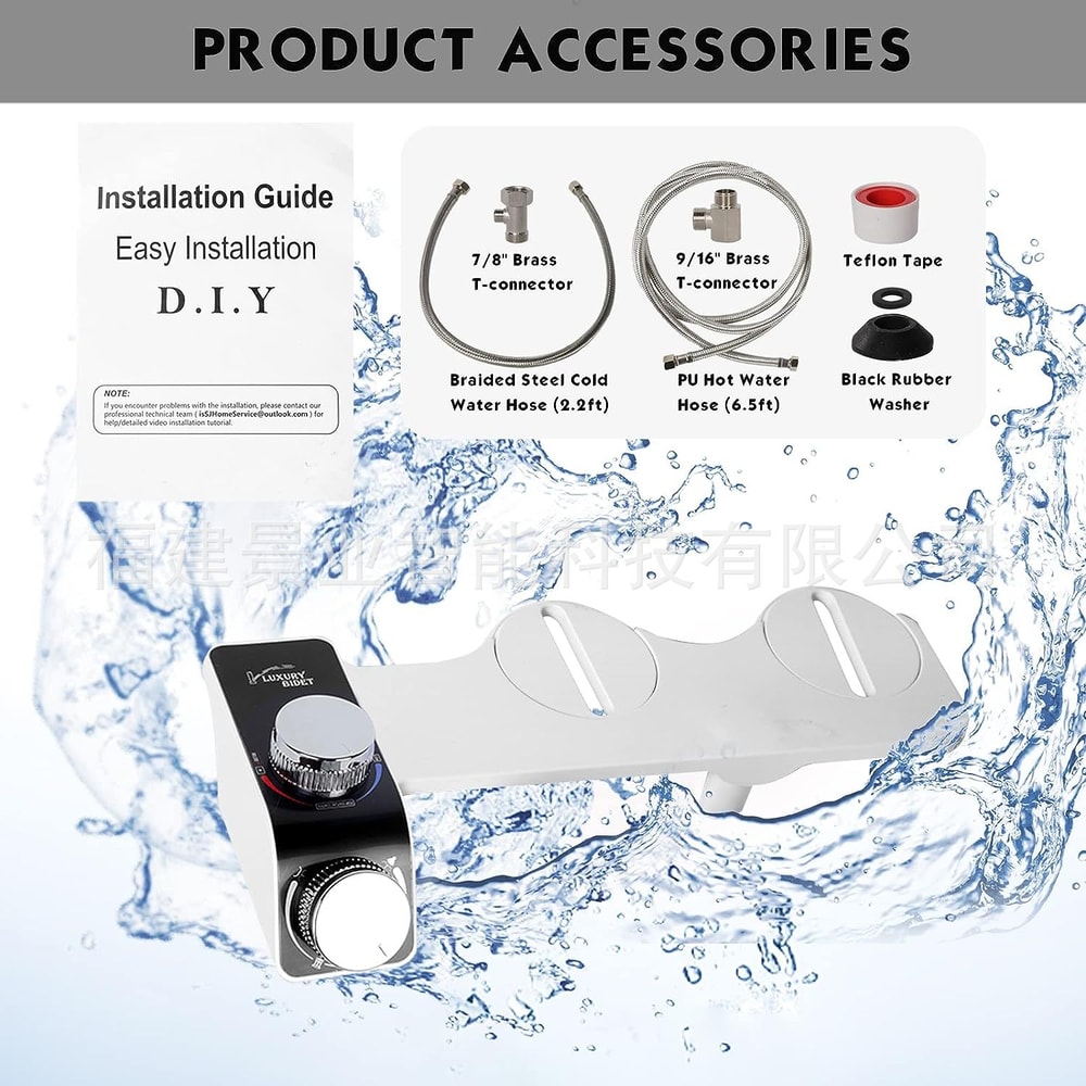 Portable Bidet Toilet Attachment with Hot and Cold Water Non Electric Hygienic Cleanser