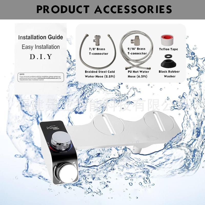 Portable Bidet Toilet Attachment with Hot and Cold Water Non Electric Hygienic Cleanser