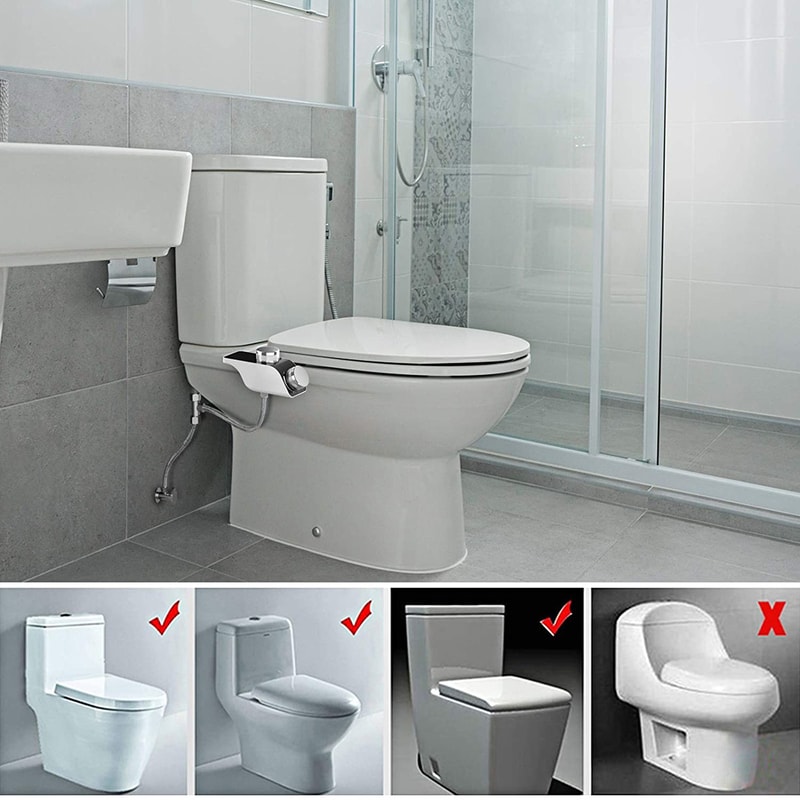 Portable Bidet Toilet Attachment with Hot and Cold Water Non Electric Hygienic Cleanser