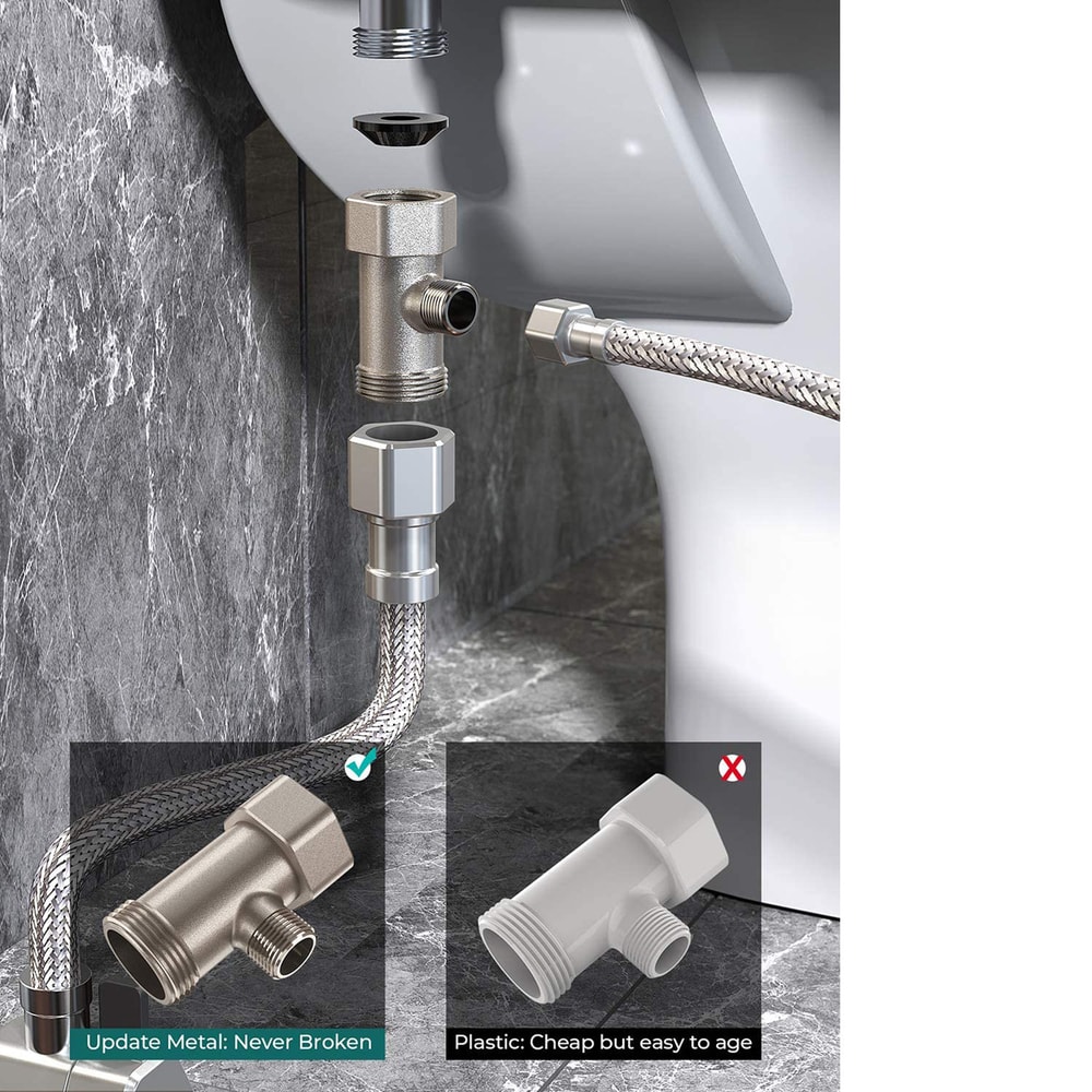 Portable Bidet Toilet Attachment with Hot and Cold Water Non Electric Hygienic Cleanser