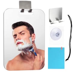 fogless shower mirror with stand anti fog mirror for bathroom & travel grooming