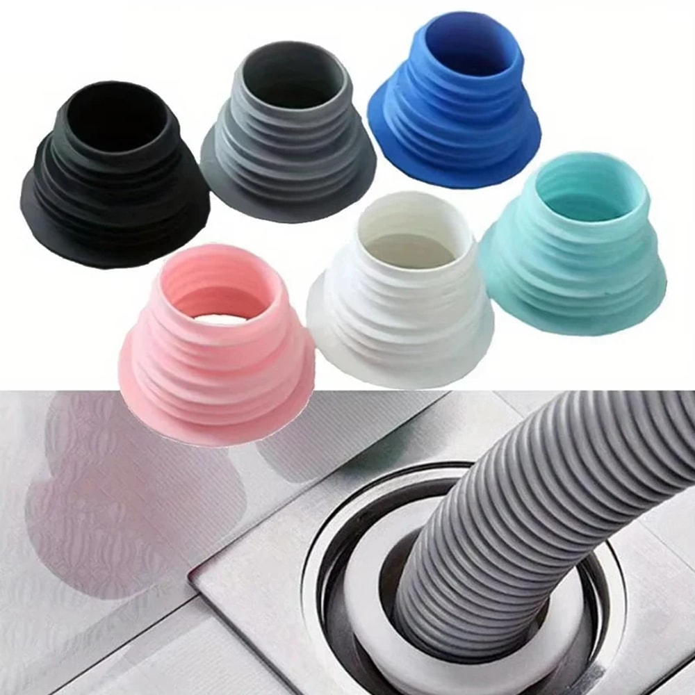 Universal Drain Seal Ring Anti Odor Silicone Pipe Plug for Kitchen Bathroom Washing Machine