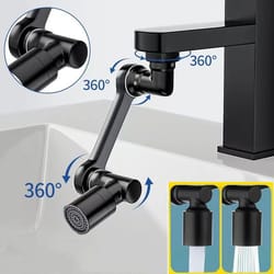 rotating faucet sprayer head kitchen sink extender with dual flow aerator