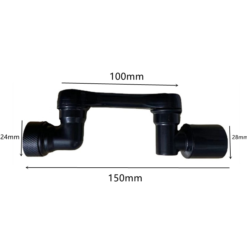 Rotating Faucet Sprayer Head Kitchen Sink Extender with Dual Flow Aerator