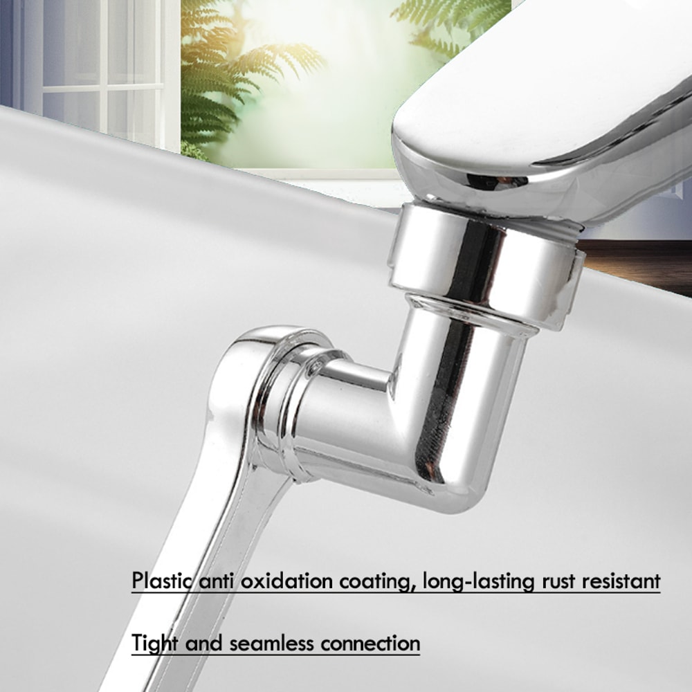 Rotating Faucet Aerator Extension with Dual Spray Modes Splash Filter