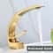 Modern Waterfall Bathroom Faucet Black Gold Single Handle Basin Mixer Tap