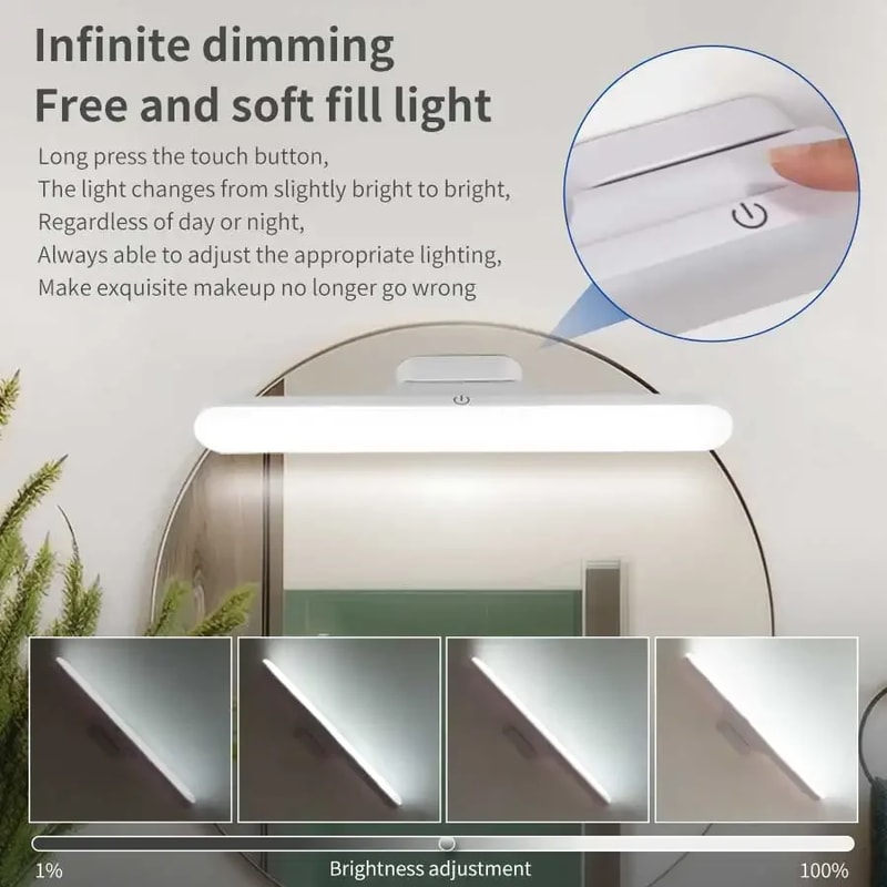 Rechargeable LED Mirror Light Magnetic Closet Lamp For Makeup And Reading 3