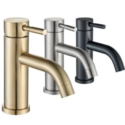 matte black bathroom faucet for vessel sink solid brass hot cold mixer tap tall or short