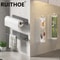 Self Adhesive Paper Towel Holder Wall Mount No Drill Kitchen & Bathroom Storage Rack