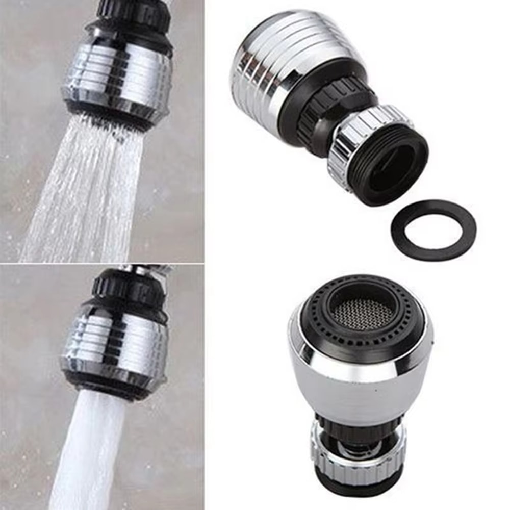 Swivel Faucet Extender with Water Saving Nozzle and Filter Aerator