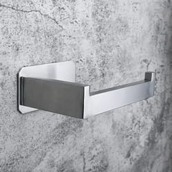 no drill stainless steel wall mounted tissue holder rustproof bathroom paper roll holder for modern spaces