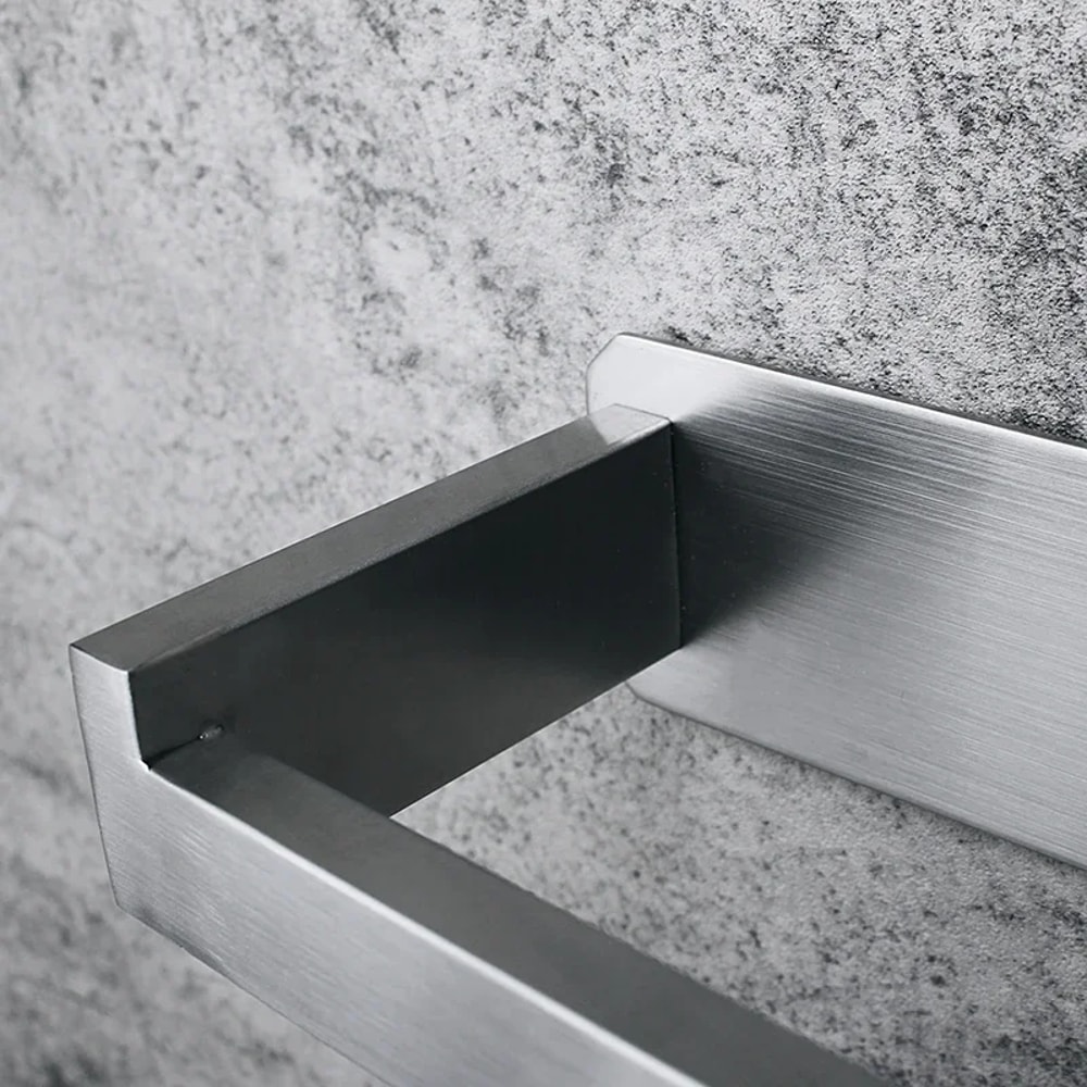 No Drill Stainless Steel Wall Mounted Tissue Holder Rustproof Bathroom Paper Roll Holder For Modern 3