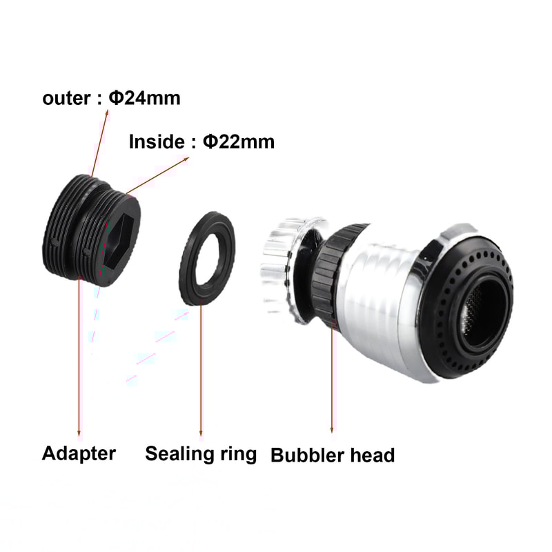High-Pressure Rotating Faucet Aerator for Kitchen Sink Water Saving Tap Nozzle