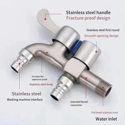 dual control stainless steel faucet splitter for bidet and sink use
