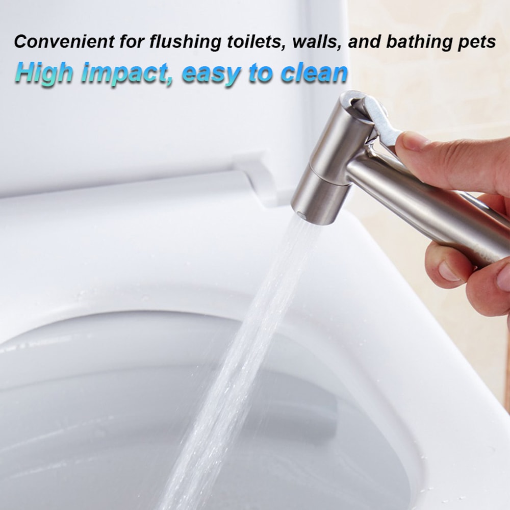 Stainless Steel Handheld Bidet Sprayer Set High Pressure Toilet Spray Kit