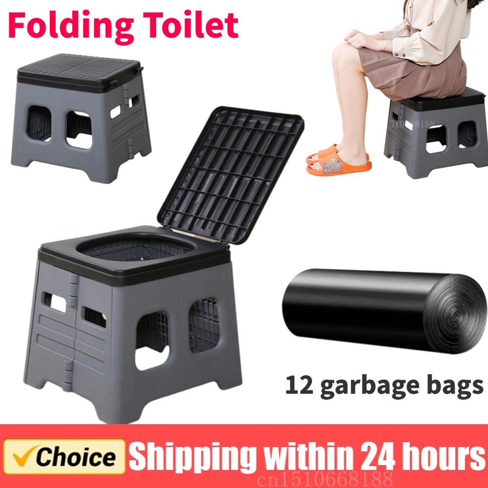 Portable Camping Toilet Foldable Car Toilet Seat For Travel Emergency Use 1