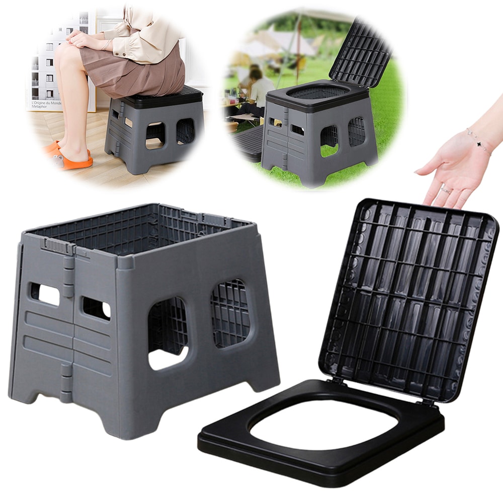 Portable Camping Toilet Foldable Car Toilet Seat For Travel Emergency Use 0