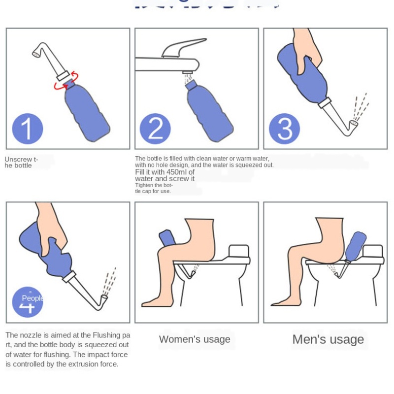 bidet bottle Leakproof Handheld portable bidet sprayer for Personal Hygiene