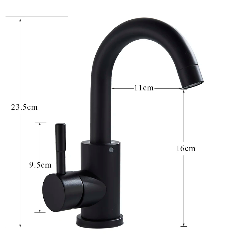 Premium Bathroom Basin Mixer Faucet In Matt Black Brushed Nickel Stainless Steel 4