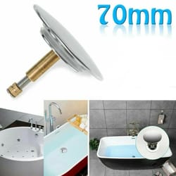 universal bathtub drain stopper pop up sink plug leakproof silver
