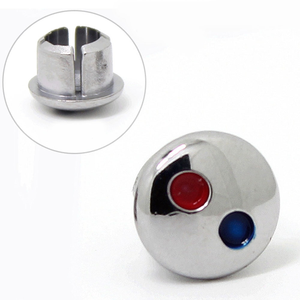 Hot Cold Faucet Handle Labels Set Durable Sink Handle Markers for Kitchen Bathroom