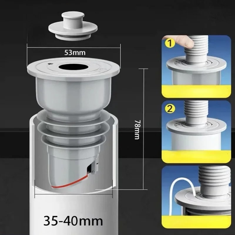 Anti Odor Drain Trap Filter Plug for Sink Shower Kitchen Bathroom Hair Catcher