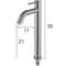 Stainless Steel Single Cold Faucet Quick Open Tall Sink Tap for Kitchen Bathroom