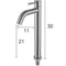 Stainless Steel Single Cold Faucet Quick Open Tall Sink Tap for Kitchen Bathroom