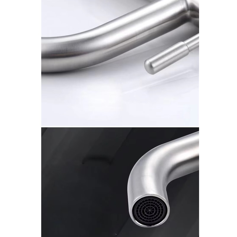 Stainless Steel Single Cold Faucet Quick Open Tall Sink Tap for Kitchen Bathroom