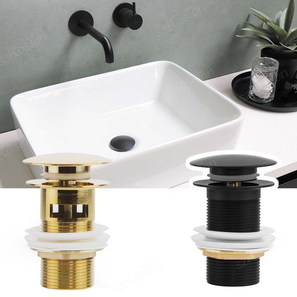 Premium Pop Up Sink Drain Stopper Brass Anti Clog Bathroom Basin Filter 0