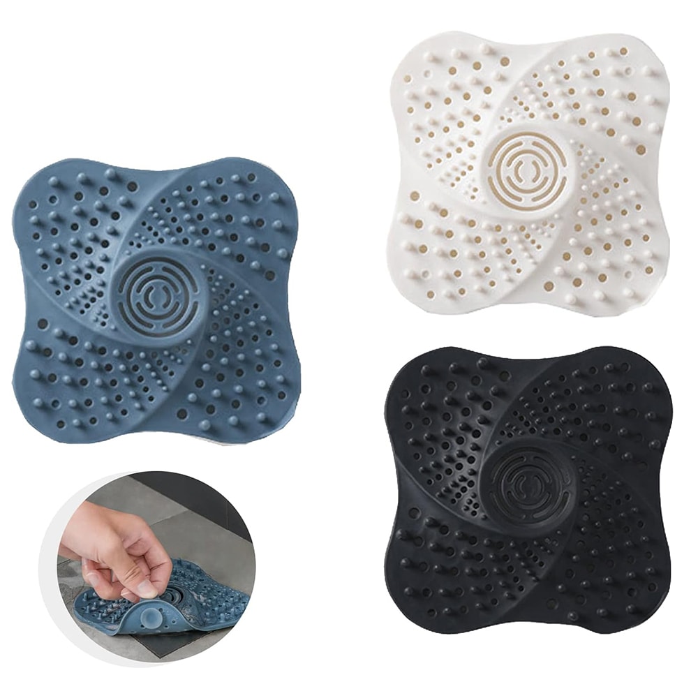 Anti Clog Hair Catcher Drain Filter for Shower and Sink Stopper Cover