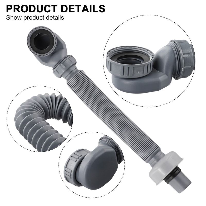 Bathtub Drain Pipe with Anti Odor Seal Flat Tub Connector for Efficient Bathroom Drainage