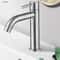 High Rise Stainless Steel Basin Faucet Single Cold Water Tap Matte Black Silver