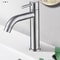 High Rise Stainless Steel Basin Faucet Single Cold Water Tap Matte Black Silver