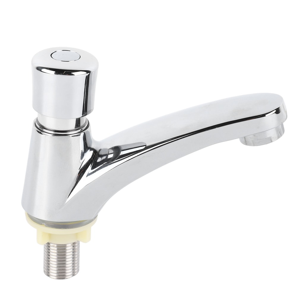 Push Button Time Delay Sink Faucet Water Saving Copper Tap for Bathroom Kitchen