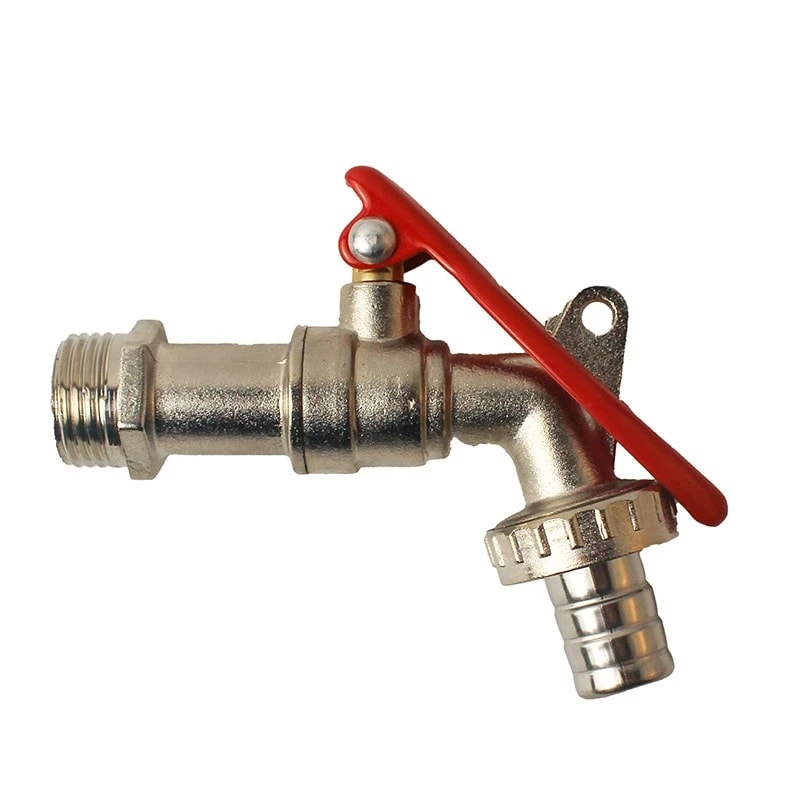 Lockable Outdoor Faucet Garden Bibcock Valve for Secure Water Tank Connector and Irrigation Use