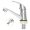 Modern Single Cold Water Faucet Silver Deck Mounted Bathroom Tap with Single Handle