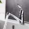 Modern Single Cold Water Faucet Silver Deck Mounted Bathroom Tap with Single Handle